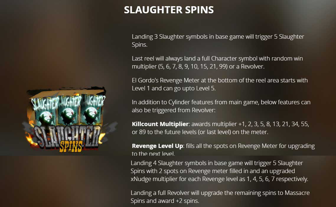 Tombstone Slaughter: El Gordo's Revenge slot game slaughter spins